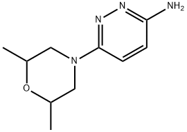 3-Amino-6-(2,6-dimethylmorpholin-4-yl)pyridazine Struktur