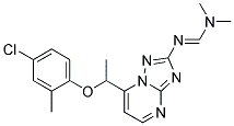 N'-(7-(1-(4-Chloro-2-methylphenoxy)ethyl)(1,2,4)triazolo[1,5-a]pyrimidin-2-yl)-N,N-dimethyliminoformamide Struktur