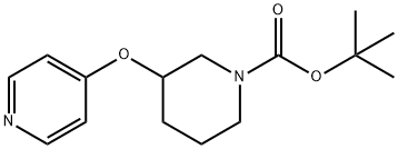 3-(Pyridin-4-yloxy)-piperidine-1-carboxylic acid tert-butyl ester Struktur