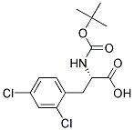 (2S)-2-[(tert-butoxycarbonyl)amino]-3-(2,4-dichlorophenyl)propanoic acid Struktur