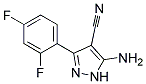 5-amino-3-(2,4-difluorophenyl)-1H-pyrazole-4-carbonitrile Struktur