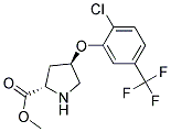 methyl (2S,4R)-4-[2-chloro-5-(trifluoromethyl)phenoxy]pyrrolidine-2-carboxylate Struktur