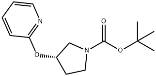 3-(Pyridin-2-yloxy)-pyrrolidine-1-carboxylic acid tert-butyl ester Struktur