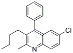 3-BUTYL-6-CHLORO-2-METHYL-4-PHENYLQUINOLINE Struktur