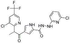 N'-(6-Chloro-2-pyridinyl)-4-(2-(3-chloro-5-(trifluoromethyl)-2-pyridinyl)propanoyl)-1H-pyrrole-2-carbohydrazide Struktur