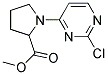 methyl 1-(2-chloropyrimidin-4-yl)pyrrolidine-2-carboxylate Struktur