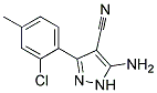 5-amino-3-(2-chloro-4-methylphenyl)-1H-pyrazole-4-carbonitrile Struktur