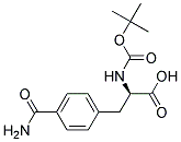 (2R)-2-[(tert-butoxycarbonyl)amino]-3-(4-carbamoylphenyl)propanoic acid Struktur