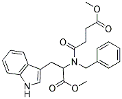 METHYL3-(N-BENZYL-N-(1-METHOXYCARBONYL-2-(3-INDOLYL)ETHYL)CARBAMOYL)PROPIONATE Struktur