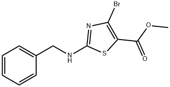 Methyl2-(benzylamino)-4-bromo-thiazole-5-carboxylate Struktur