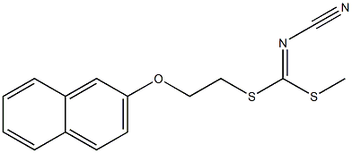 Methyl[2-(naphthalen-2-yloxy)ethyl]cyano-carbonimidodithioate Struktur