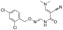 (E)-2-Cyano-N-((E)-(2,4-dichlorobenzyloxyimino)methyl)-3-(dimethylamino)acrylamide Struktur