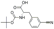 (2S)-2-[(tert-butoxycarbonyl)amino]-3-(3-cyanophenyl)propanoic acid Struktur