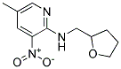 (5-Methyl-3-nitro-pyridin-2-yl)-(tetrahydro-furan-2-ylmethyl)-amine Struktur