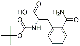 (2S)-2-[(tert-butoxycarbonyl)amino]-3-(2-carbamoylphenyl)propanoic acid Struktur