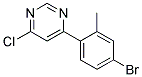 4-(4-bromo-2-methylphenyl)-6-chloropyrimidine Struktur