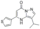 3-(1-methylethyl)-5-thiophen-3-ylpyrazolo[1,5-a]pyrimidin-7(4H)-one Struktur