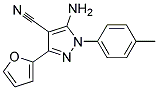 5-amino-3-furan-2-yl-1-(4-methylphenyl)-1H-pyrazole-4-carbonitrile Struktur