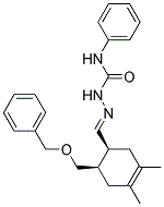 CIS-6-BENZYLOXYMETHYL-3,4-DIMETHYL-3-CYCLOHEXENECARBALDEHYDE4-PHENYLSEMICARBAZONE Struktur