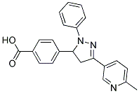 P-(3-(6-METHYL-3-PYRIDYL)-1-PHENYL-2-PYRAZOLIN-5-YL)BENZOICACID Struktur