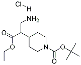 ETHYL 3-(1-BOC-PIPERIDINE-4-YL)-DL-BETA-ALANINATE HCL
 Struktur