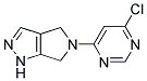 5-(6-Chloro-pyrimidin-4-yl)-1,4,5,6-tetrahydro-pyrrolo[3,4-c]pyrazole Struktur