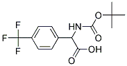 (2S)-[(tert-butoxycarbonyl)amino][4-(trifluoromethyl)phenyl]ethanoic acid Struktur