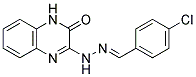 (E)-3-(2-(4-Chlorobenzylidene)hydrazinyl)quinoxalin-2(1H)-one Struktur