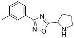 3-(3-methylphenyl)-5-pyrrolidin-2-yl-1,2,4-oxadiazole Struktur