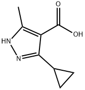 5-cyclopropyl-3-methyl-1H-pyrazole-4-carboxylic acid Struktur