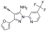 5-amino-3-furan-2-yl-1-[4-(trifluoromethyl)pyridin-2-yl]-1H-pyrazole-4-carbonitrile Struktur