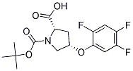 (2S,4S)-1-(tert-butoxycarbonyl)-4-(2,4,5-trifluorophenoxy)pyrrolidine-2-carboxylic acid Struktur