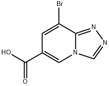 8-bromo-[1,2,4]triazolo[4,3-a]pyridine-6-carboxylic acid Struktur