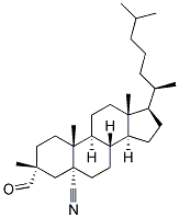 3A-FORMYL-3-METHYL-5A-CHOLESTANE-5-CARBONITRILE Struktur