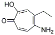 5-AMINO-4-ETHYL-2-HYDROXY-2,4,6-CYCLOHEPTATRIEN-1-ONE Struktur