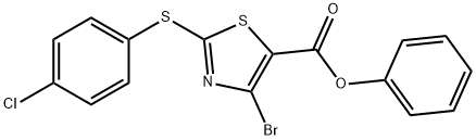 Phenyl4-bromo-2-(4-chlorophenylthio)thiazole-5-carboxylate Struktur