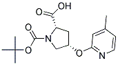 (2S,4S)-1-(tert-butoxycarbonyl)-4-[(4-methylpyridin-2-yl)oxy]pyrrolidine-2-carboxylic acid Struktur