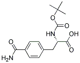 (2S)-2-[(tert-butoxycarbonyl)amino]-3-(4-carbamoylphenyl)propanoic acid Struktur