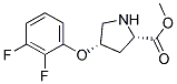 methyl (2S,4S)-4-(2,3-difluorophenoxy)pyrrolidine-2-carboxylate Struktur