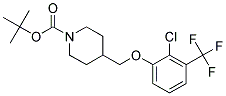 4-(2-Chloro-3-trifluoromethyl-phenoxymethyl)-piperidine-1-carboxylic acid tert-butyl ester Struktur