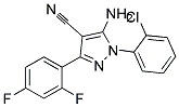 5-amino-1-(2-chlorophenyl)-3-(2,4-difluorophenyl)-1H-pyrazole-4-carbonitrile Struktur