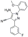 5-amino-3-(3-fluorophenyl)-1-(2-methoxyphenyl)-1H-pyrazole-4-carbonitrile Struktur