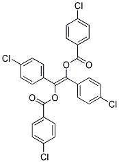 (E)-1,2-BIS(P-CHLOROPHENYL)VINYLENEBIS(P-CHLOROBENZOATE) Struktur