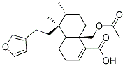 (5S,6R,8aR)-8a-Acetoxymethyl-5-(2-furan-3-yl-ethyl)-5,6-dimethyl-3,4,4a,5,6,7,8,8a-octahydronaphthalene-1-carboxylicacid Struktur