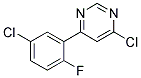 4-Chloro-6-(5-chloro-2-fluoro-phenyl)-pyrimidine Struktur