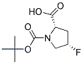 (2S,4S)-1-(tert-butoxycarbonyl)-4-fluoropyrrolidine-2-carboxylic acid Struktur