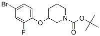 3-(4-Bromo-2-fluoro-phenoxy)-piperidine-1-carboxylic acid tert-butyl ester Struktur