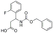 3-{[(benzyloxy)carbonyl]amino}-3-(2-fluorophenyl)propanoic acid Struktur