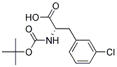 (2S)-2-[(tert-butoxycarbonyl)amino]-3-(3-chlorophenyl)propanoic acid Struktur