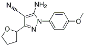 5-amino-3-(tetrahydrofuran-2-yl)-1-(4-methoxyphenyl)-1H-pyrazole-4-carbonitrile Struktur